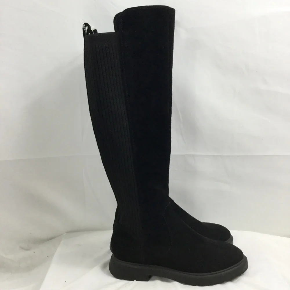 Antonio Melani Pierrcee Suede & Fabric Over-the-Knee Boots Size 7